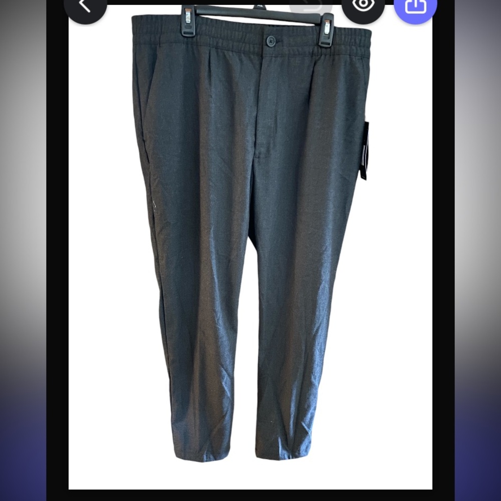 Shaquille O’Neal woven charcoal pants. Size extra large.  New with‎ tags.